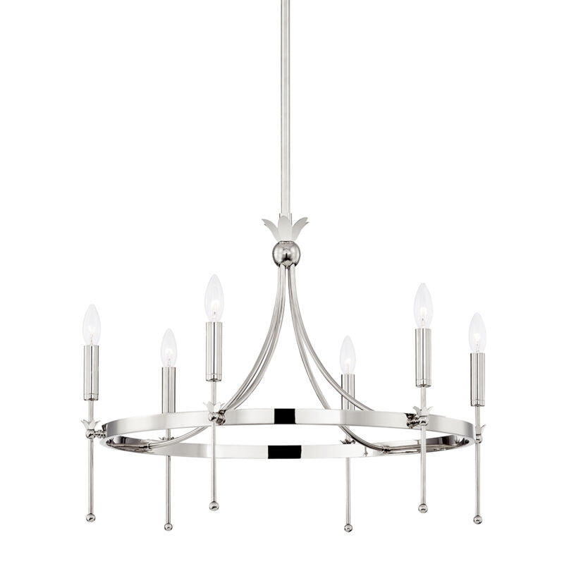 Hudson Valley Lighting Gates Chandelier in Polished Nickel 4327-PN