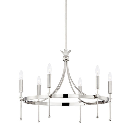 Hudson Valley Lighting Gates Chandelier in Polished Nickel 4327-PN