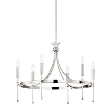 Hudson Valley Lighting Gates Chandelier in Polished Nickel 4327-PN