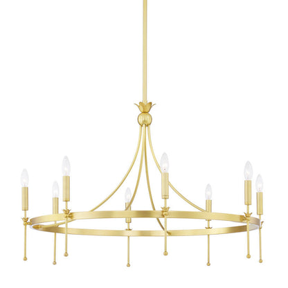 Hudson Valley Lighting Gates Chandelier in Aged Brass 4338-AGB