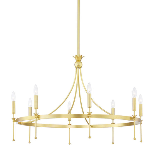 Hudson Valley Lighting Gates Chandelier in Aged Brass 4338-AGB