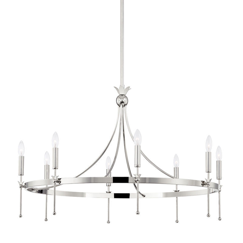 Hudson Valley Lighting Gates Chandelier in Polished Nickel 4338-PN