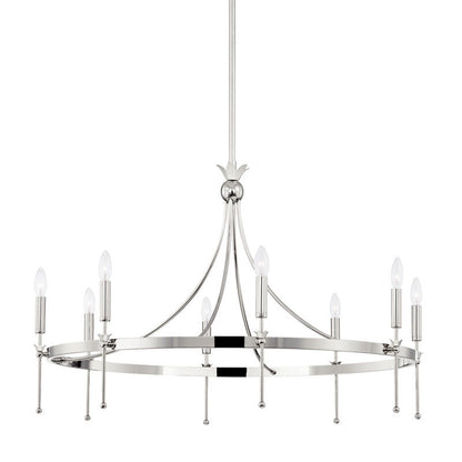 Hudson Valley Lighting Gates Chandelier in Polished Nickel 4338-PN