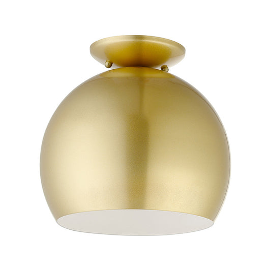 Livex Lighting Piedmont Collection  1 Light Soft Gold Semi-Flush Mount in Soft Gold 43390-33