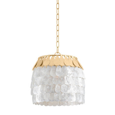 Corbett Lighting Coralie Pendant in Vintage Gold Leaf 434-14-VGL