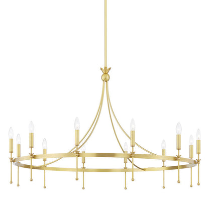 Hudson Valley Lighting Gates Chandelier in Aged Brass 4351-AGB