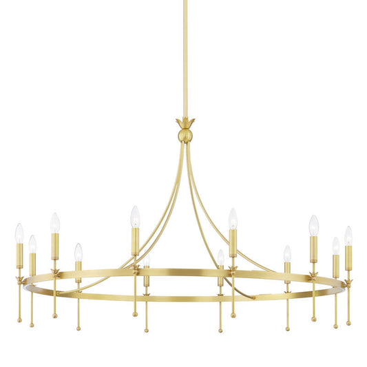 Hudson Valley Lighting Gates Chandelier in Aged Brass 4351-AGB