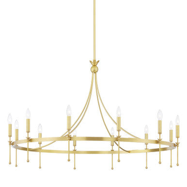 Hudson Valley Lighting Gates Chandelier in Aged Brass 4351-AGB