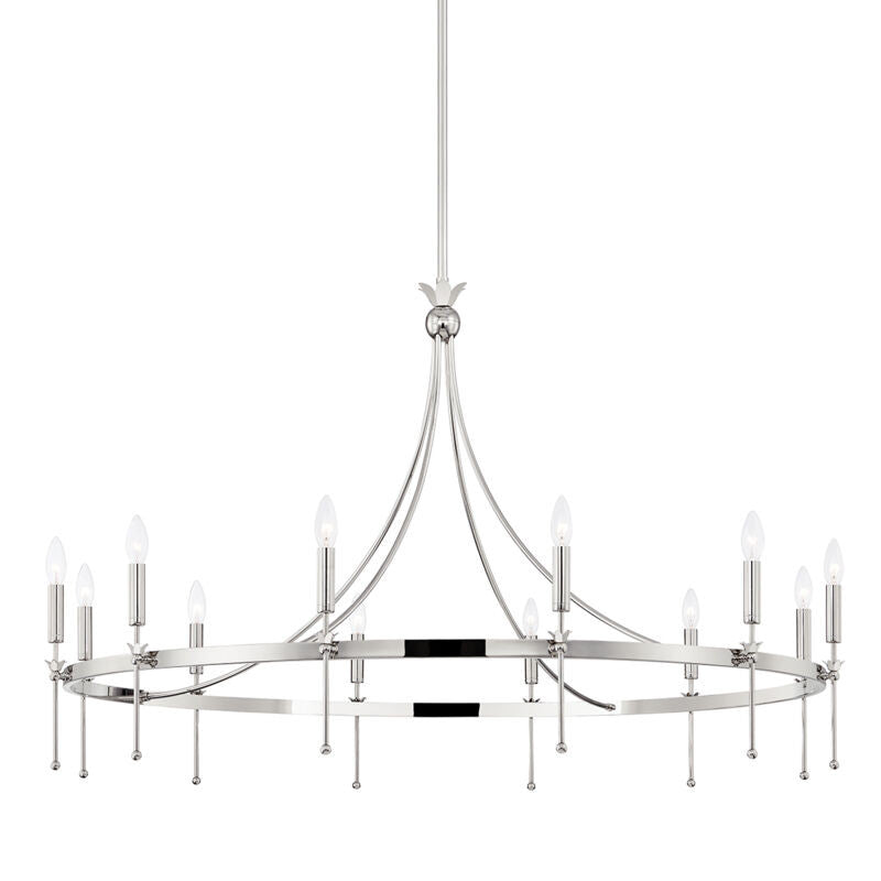 Hudson Valley Lighting Gates Chandelier in Polished Nickel 4351-PN