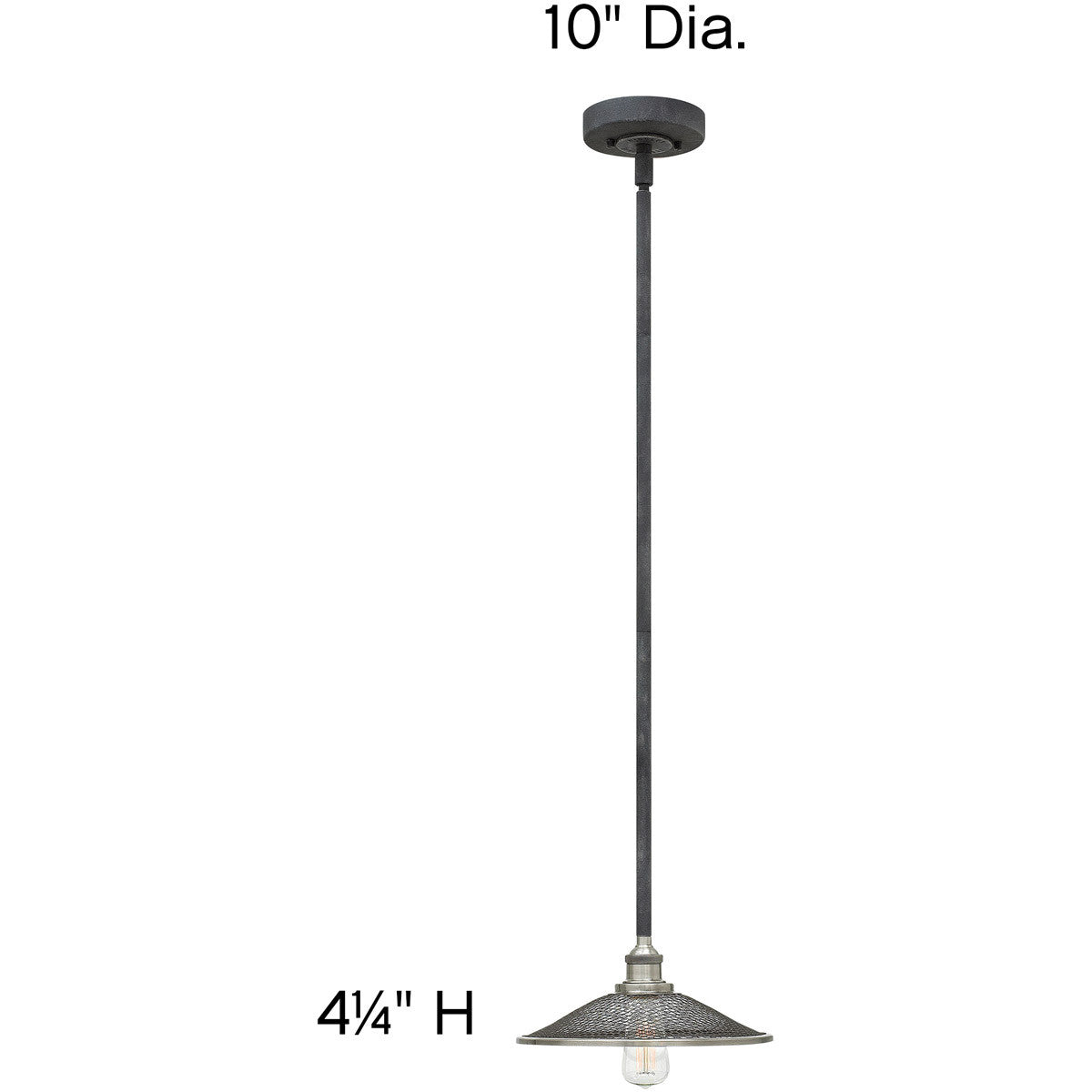 Hinkley Lighting Rigby Small Pendant Aged Zinc 4367DZ