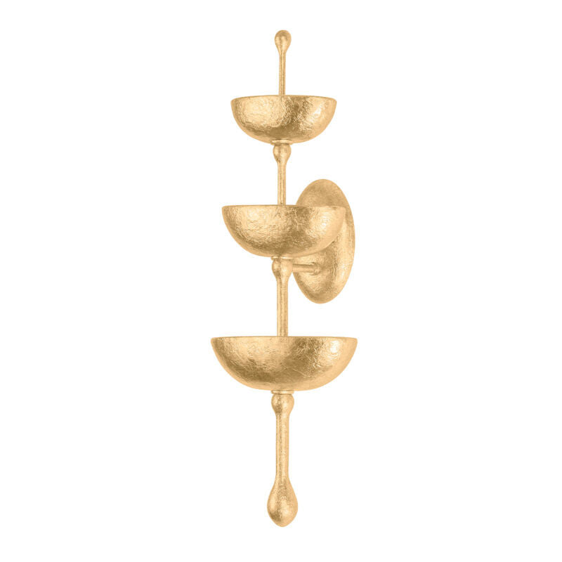 Corbett Lighting Aura Wall Sconce in Vintage Gold Leaf 437-30-VGL