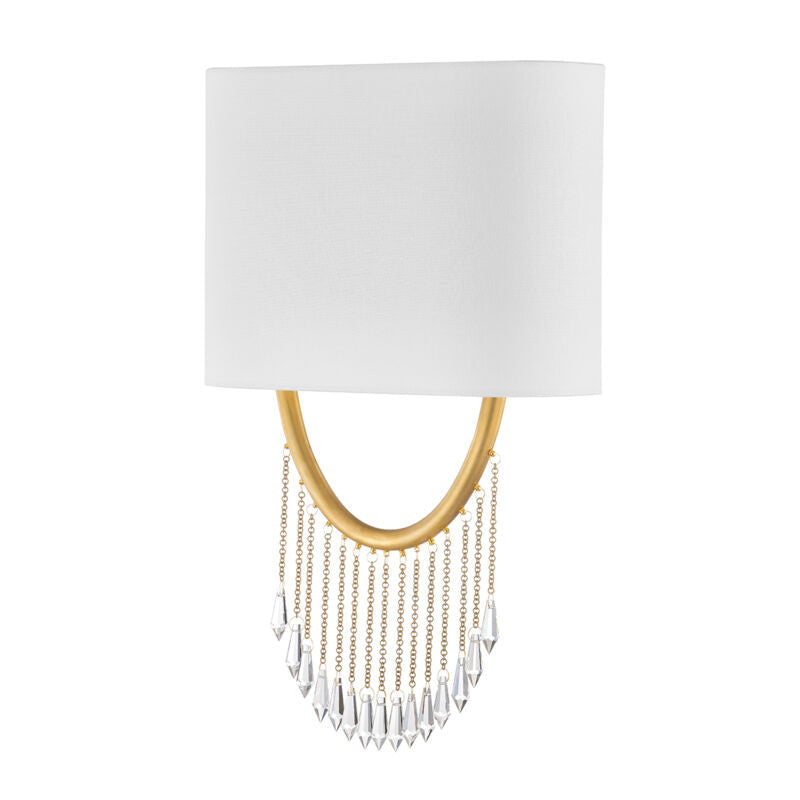 Corbett Lighting Francesca Wall Sconce in Vintage Brass 439-19-VB