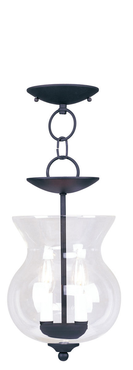 Livex Lighting Heritage Collection 2 Light Black Chain Hang/Ceiling Mount in Black 4393-04