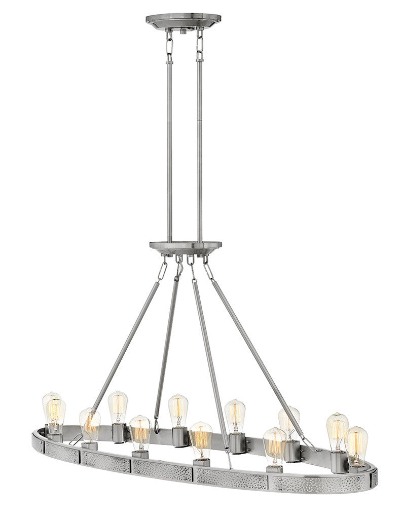 Hinkley Lighting Everett Twelve Light Linear Brushed Nickel 4396BN