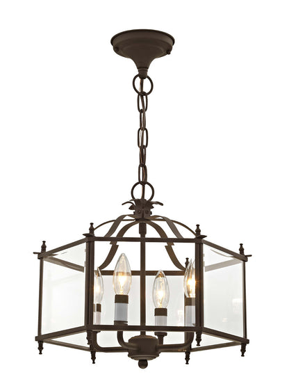 Livex Lighting Livingston Collection 4 Light Bronze Chain Hang/Ceiling Mount in Bronze 4398-07