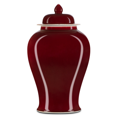 Currey & Co. Oxblood Large Temple Jar 1200-0686