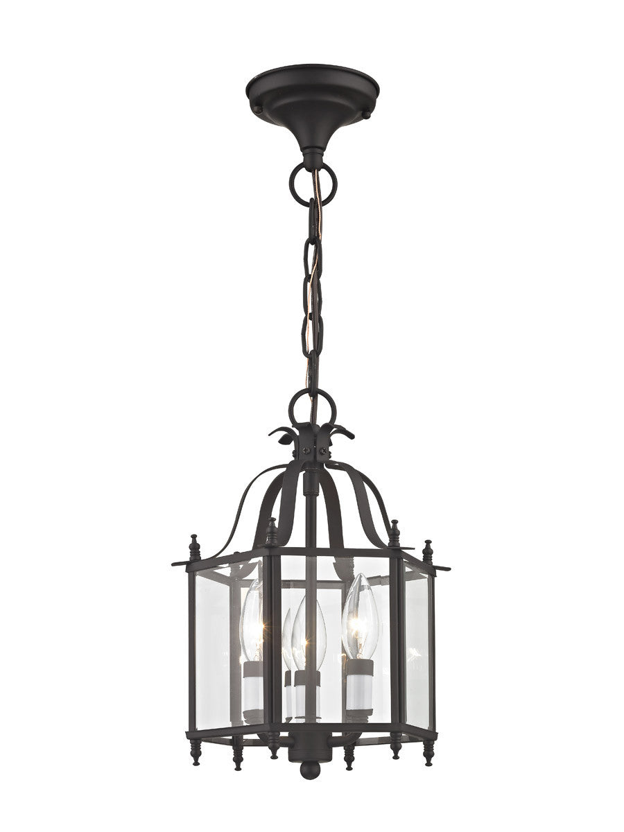 Livex Lighting Livingston Collection 3 Light Bronze Chain Hang/Ceiling Mount in Bronze 4403-07