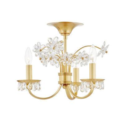 Hudson Valley Lighting Beaumont Semi Flush in Aged Brass 4403-AGB