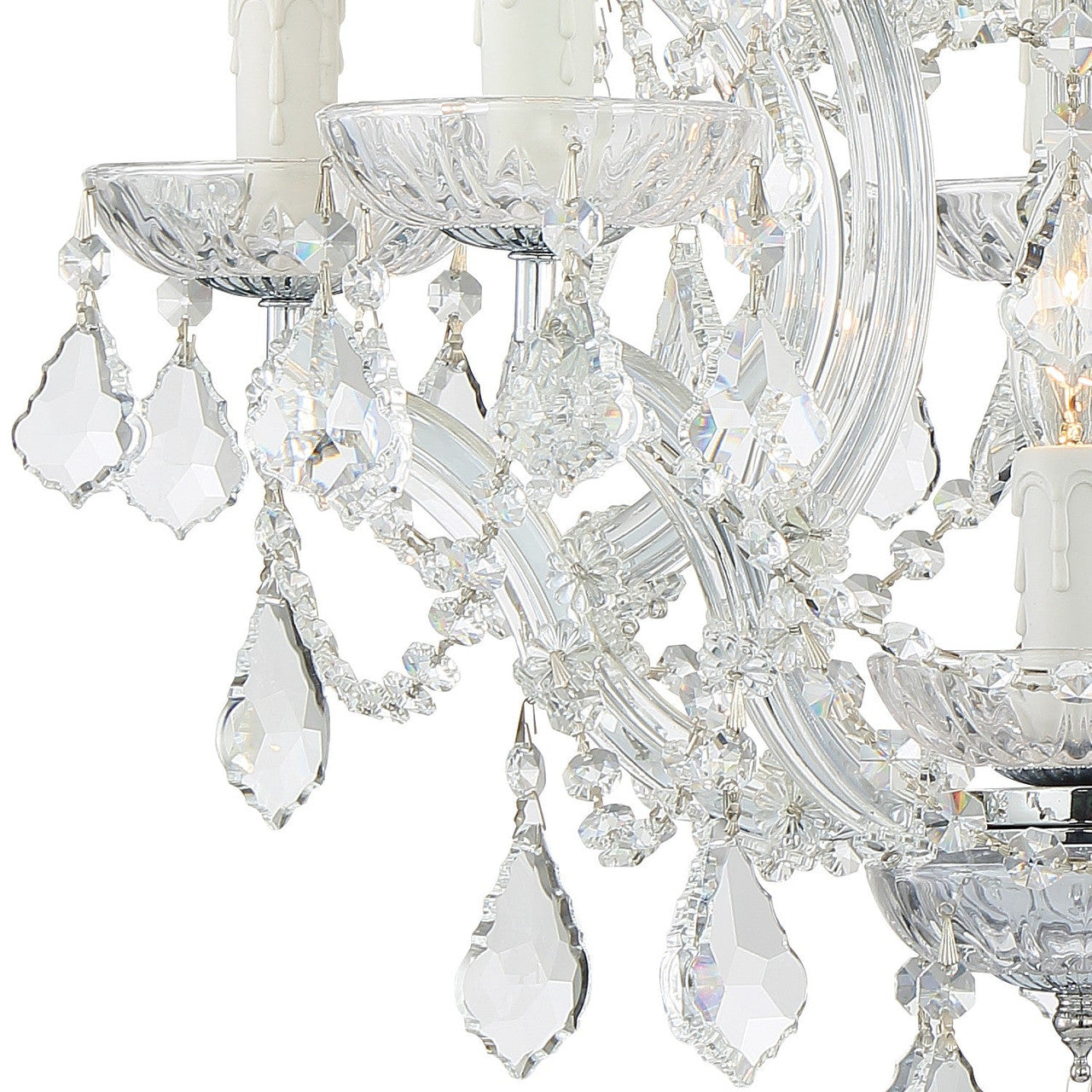 Crystorama Maria Theresa 6 Light Hand Cut Crystal Polished Chrome Mini Chandelier 4405-CH-CL-MWP