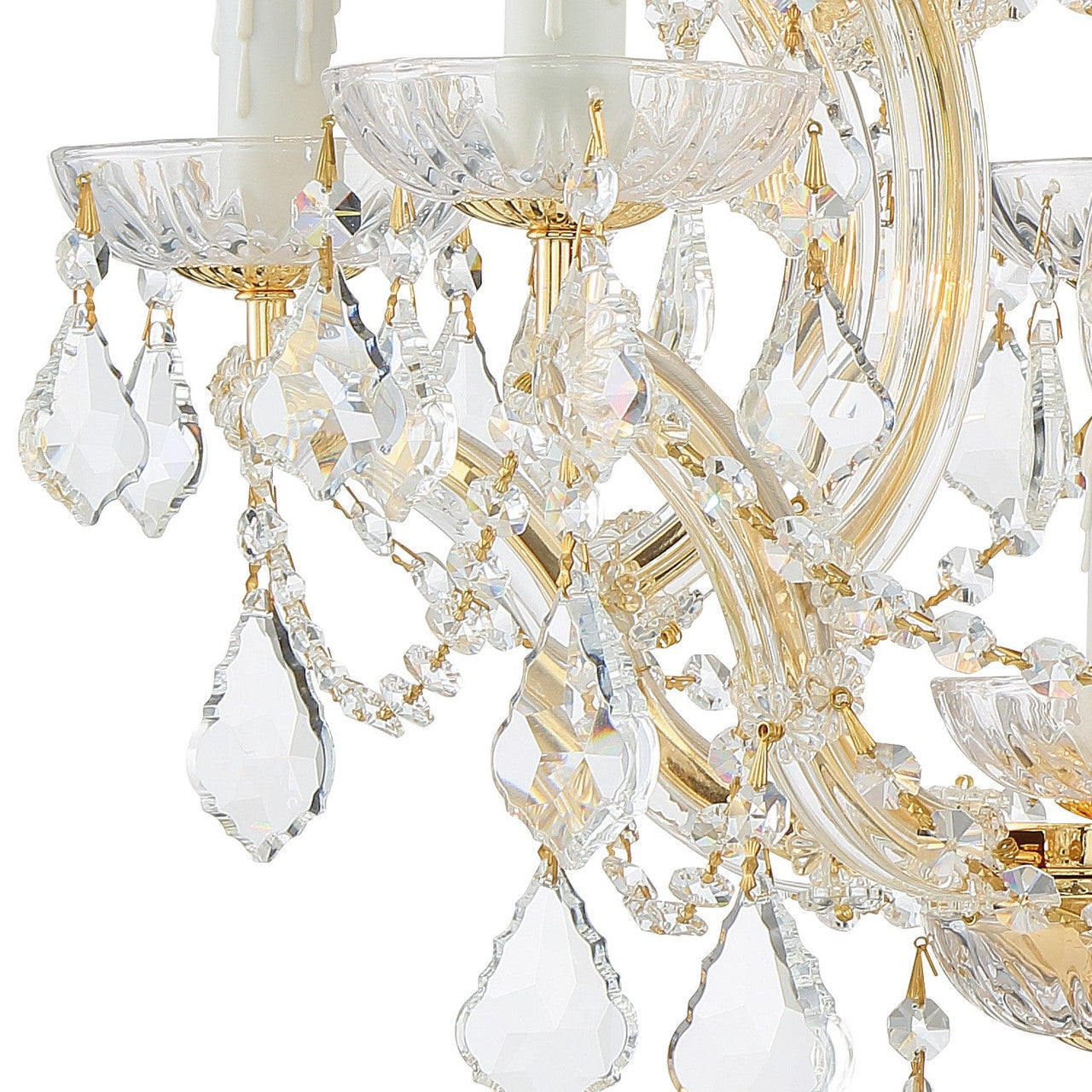 Crystorama Maria Theresa 6 Light Hand Cut Crystal Gold Mini Chandelier 4405-GD-CL-MWP