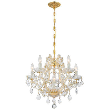 Crystorama Maria Theresa 6 Light Spectra Crystal Gold Mini Chandelier 4405-GD-CL-SAQ