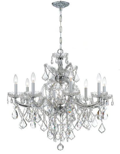 Crystorama Maria Theresa 9 Light Spectra Crystal Polished Chrome Chandelier 4409-CH-CL-SAQ