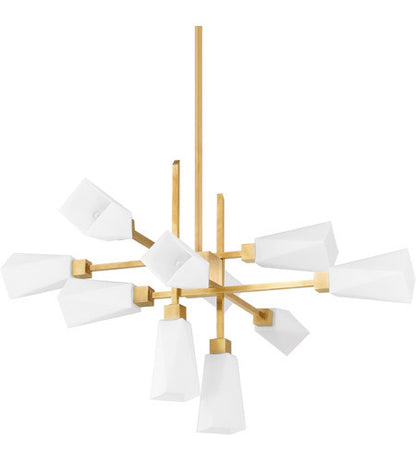 Corbett Lighting Artemis 10 Light Chandelier in Brass 441-46-VB