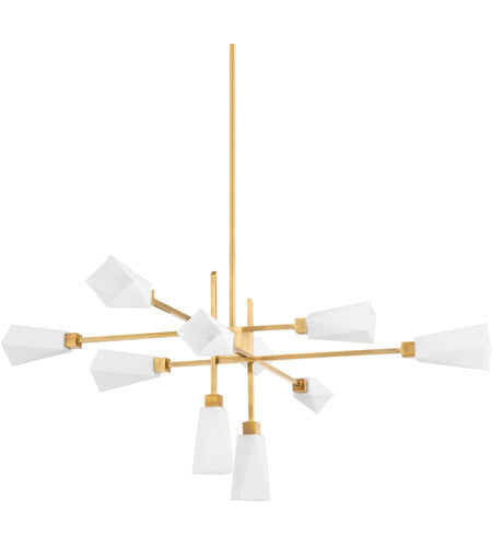 Corbett Lighting Artemis 10 Light Chandelier in Brass 441-63-VB