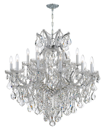 Crystorama Maria Theresa 19 Light Clear Italian Crystal Polished Chrome Chandelier 4418-CH-CL-I