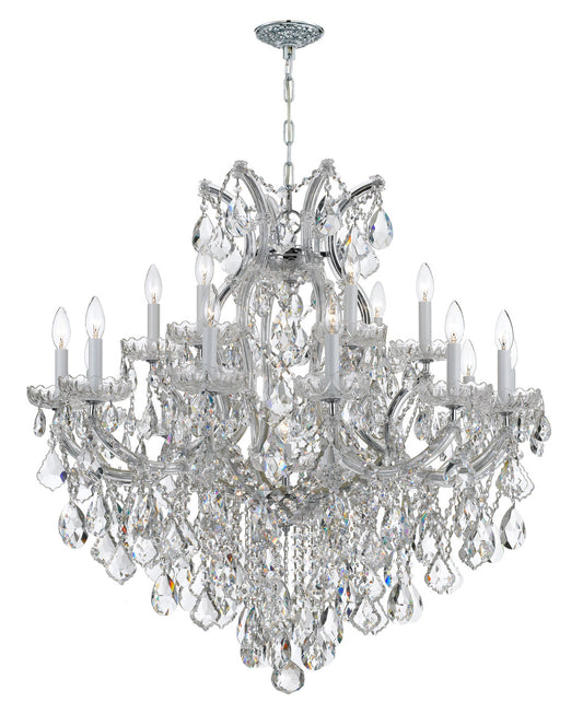 Crystorama Maria Theresa 19 Light Clear Italian Crystal Polished Chrome Chandelier 4418-CH-CL-I