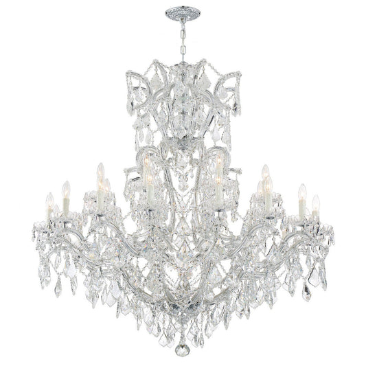 Crystorama Maria Theresa 25 Light Hand Cut Crystal Polished Chrome Chandelier 4424-CH-CL-MWP