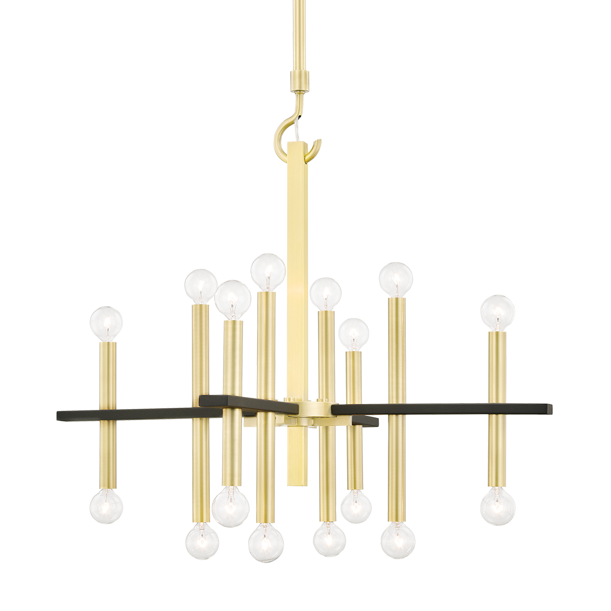 Mitzi 16 Light Chandelier in Aged Brass/Black H296816-AGB/BK