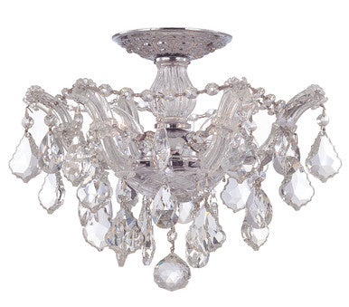 Crystorama Maria Theresa 3 Light Hand Cut Crystal Polished Chrome Ceiling Mount 4430-CH-CL-MWP