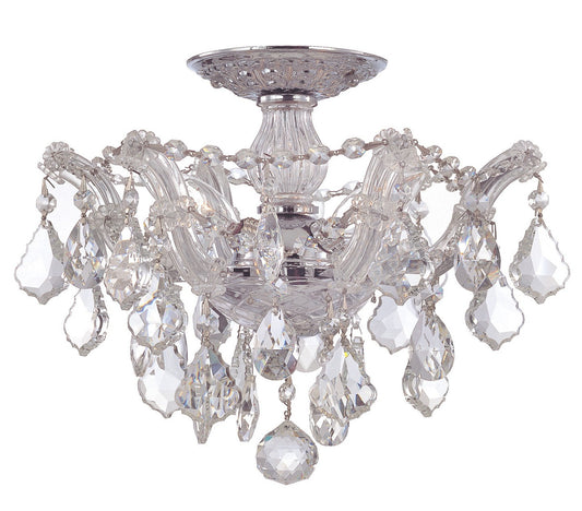 Crystorama Maria Theresa 3 Light Spectra Crystal Polished Chrome Ceiling Mount 4430-CH-CL-SAQ