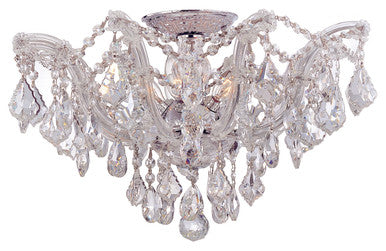 Crystorama Maria Theresa 5 Light Hand Cut Crystal Polished Chrome Ceiling Mount 4437-CH-CL-MWP