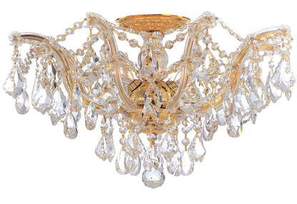 Crystorama Maria Theresa 5 Light Spectra Crystal Gold Ceiling Mount 4437-GD-CL-SAQ