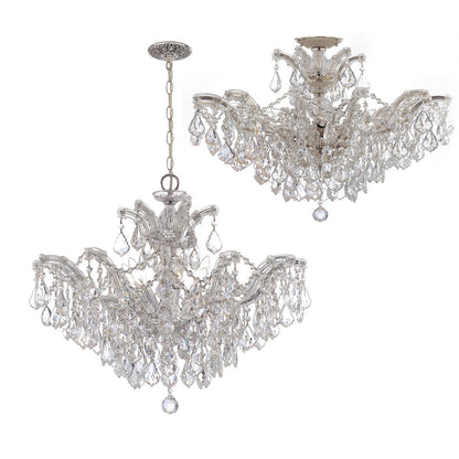 Crystorama Maria Theresa 6 Light Hand Cut Crystal Polished Chrome Chandelier 4439-CH-CL-MWP