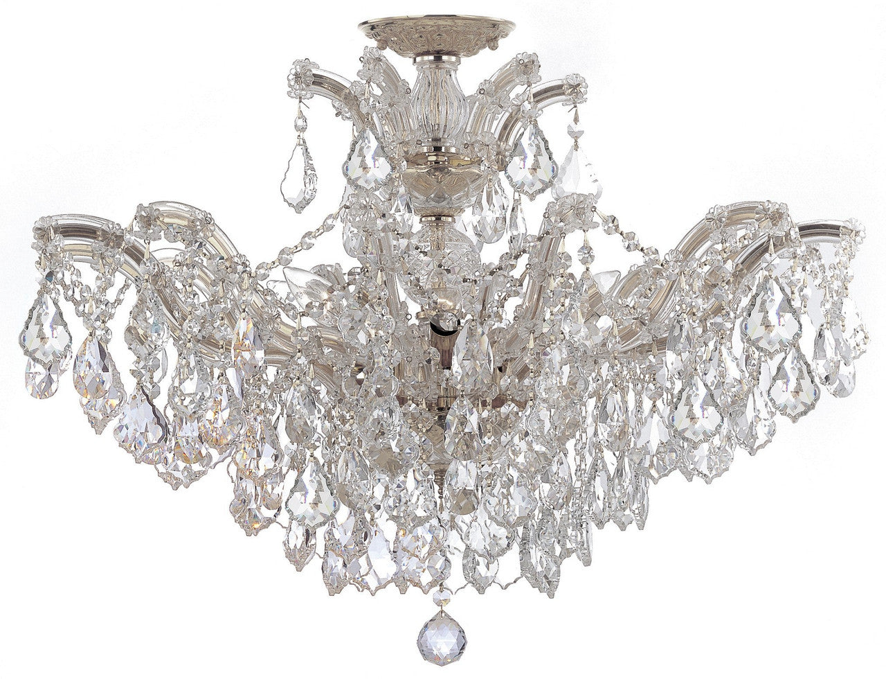 Crystorama Maria Theresa 6 Light Hand Cut Crystal Polished Chrome Ceiling Mount 4439-CH-CL-MWP_CEILING