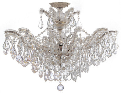 Crystorama Maria Theresa 6 Light Hand Cut Crystal Polished Chrome Ceiling Mount 4439-CH-CL-MWP_CEILING