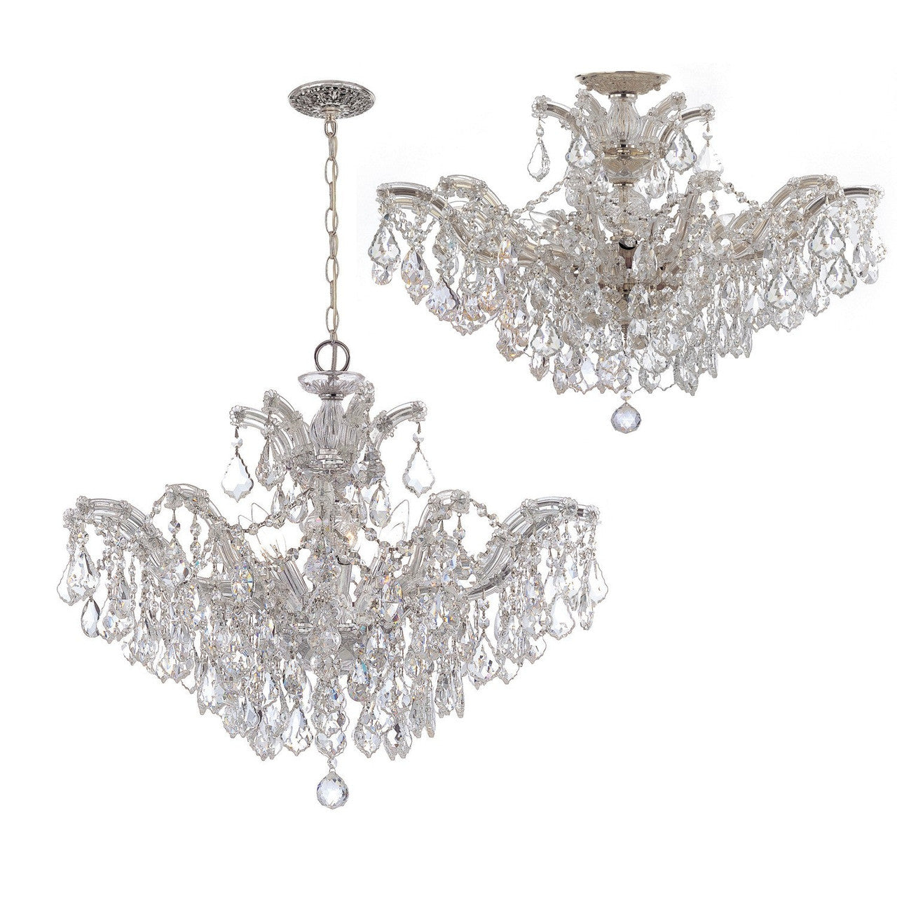 Crystorama Maria Theresa 6 Light Spectra Crystal Polished Chrome Chandelier 4439-CH-CL-SAQ