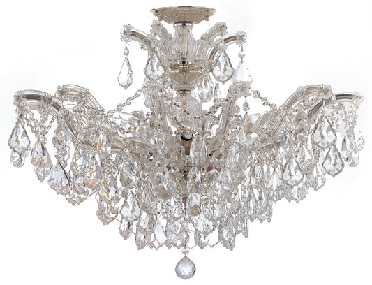 Crystorama Maria Theresa 6 Light Spectra Crystal Polished Chrome Ceiling Mount 4439-CH-CL-SAQ_CEILING