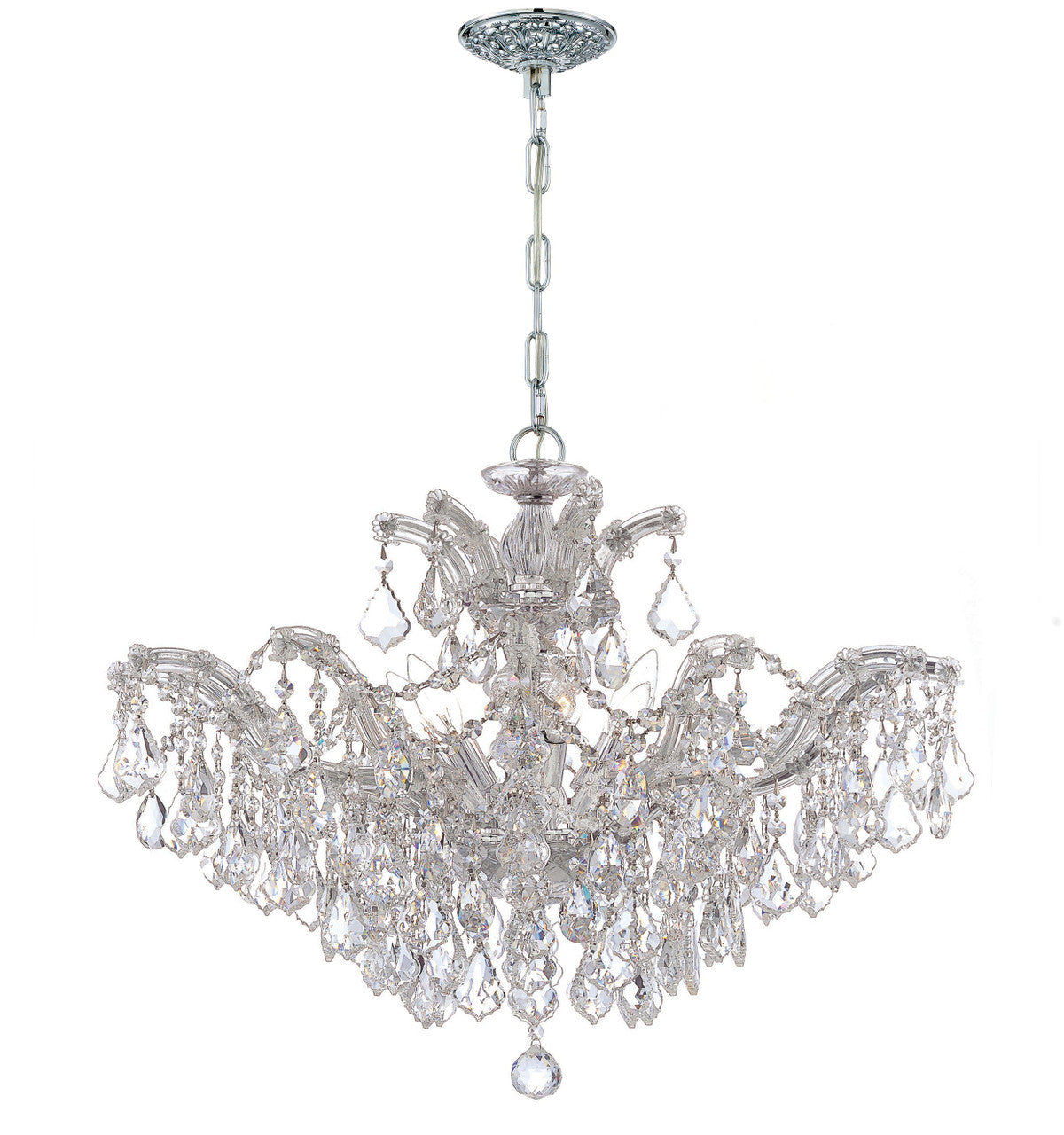 Crystorama Maria Theresa 6 Light Swarovski Strass Crystal Polished Chrome Chandelier 4439-CH-CL-S