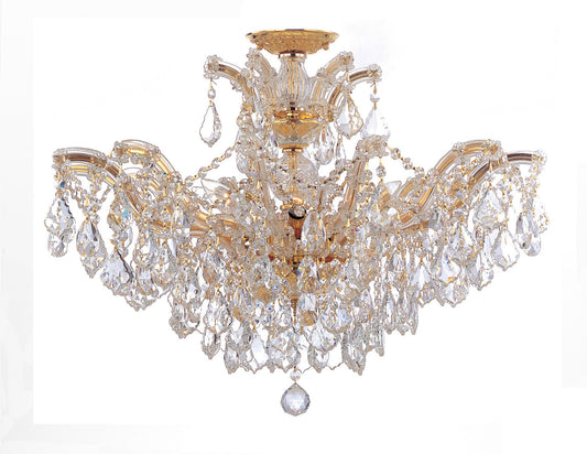 Crystorama Maria Theresa 6 Light Hand Cut Crystal Gold Ceiling Mount 4439-GD-CL-MWP_CEILING