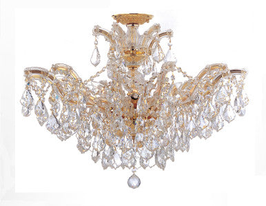 Crystorama Maria Theresa 6 Light Hand Cut Crystal Gold Ceiling Mount 4439-GD-CL-MWP_CEILING