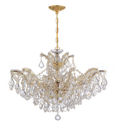 Crystorama Maria Theresa 6 Light Hand Cut Crystal Gold Chandelier 4439-GD-CL-MWP