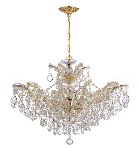 Crystorama Maria Theresa 6 Light Spectra Crystal Gold Chandelier 4439-GD-CL-SAQ