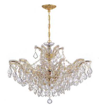 Crystorama Maria Theresa 6 Light Swarovski Strass Crystal Gold Chandelier 4439-GD-CL-S