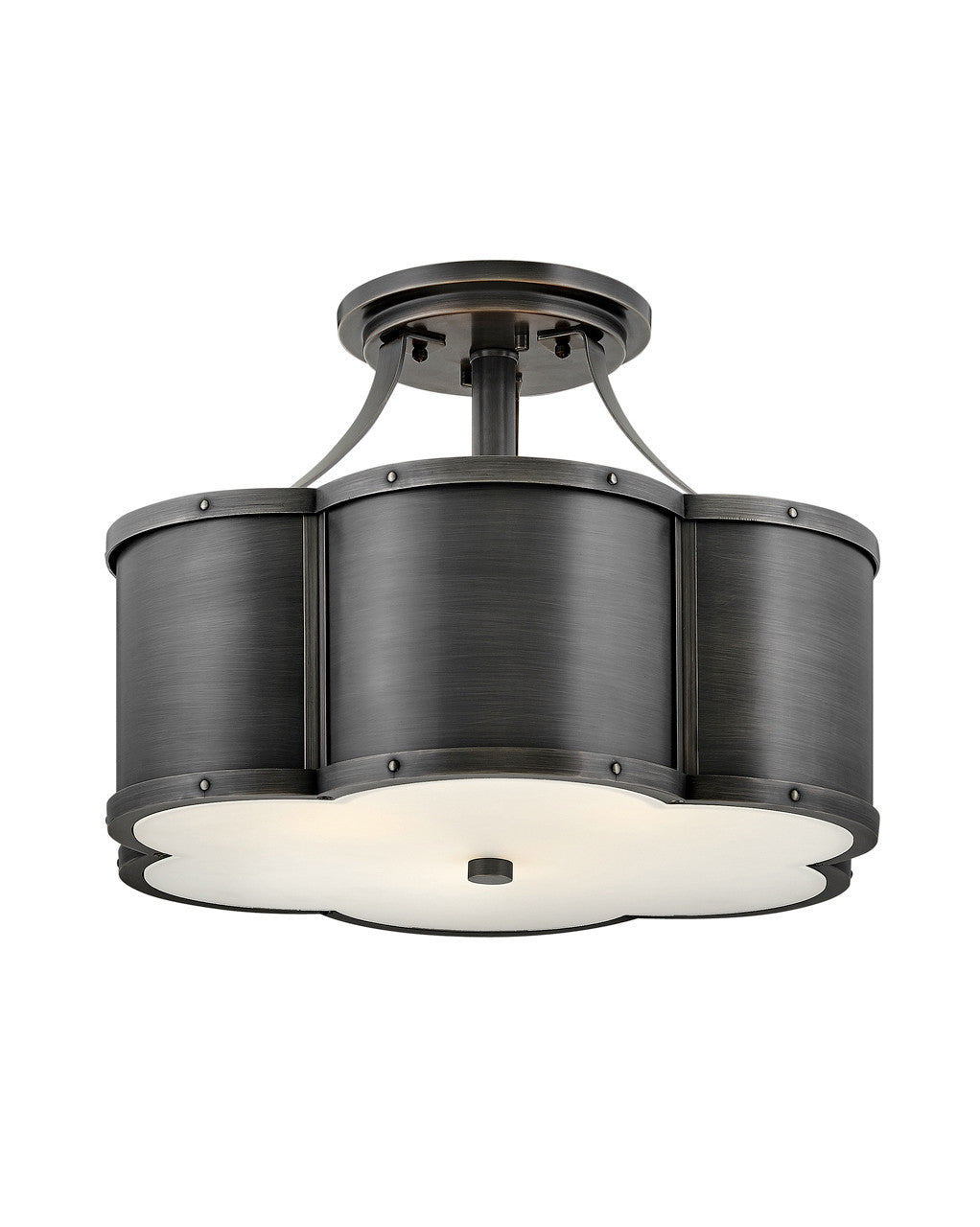 Hinkley Lighting Chance Medium Semi-flush Mount Blackened Brass 4444BLB