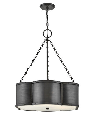 Hinkley Lighting Chance Medium Drum Blackened Brass 4446BLB