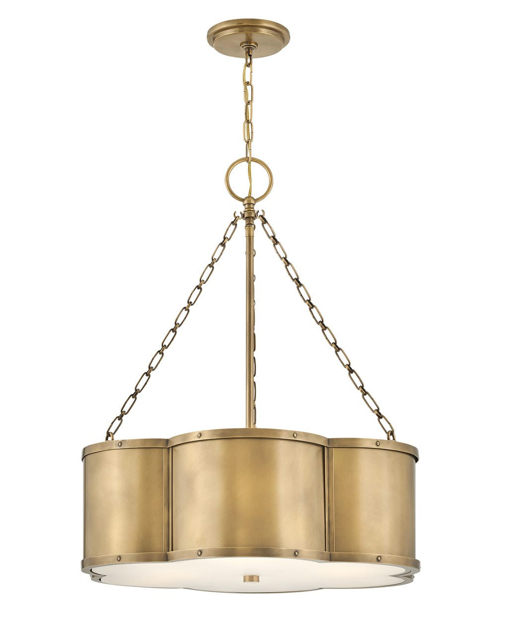 Hinkley Lighting Chance Medium Drum Heritage Brass 4446HB